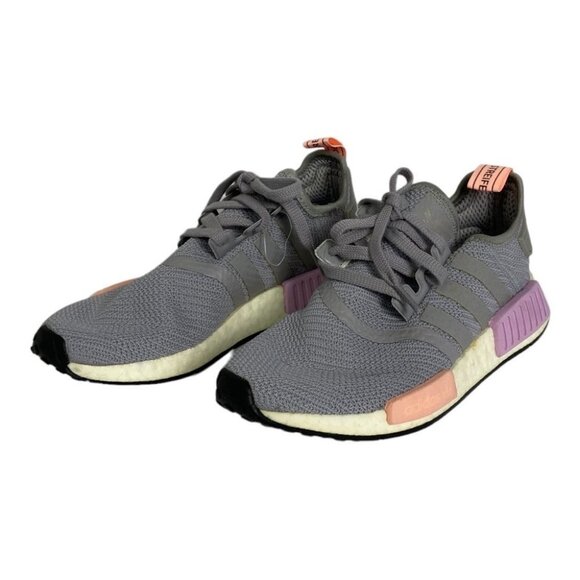 Adidas NMD R1 Running Shoes Grey Size 5.5 Sneakers Reflective Foam Cushioned NEW - Picture 5 of 11